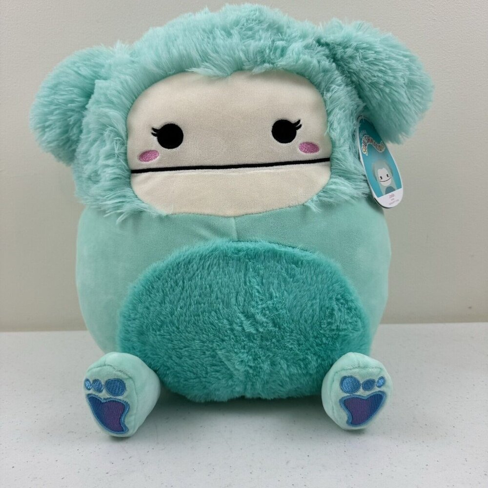 Squishmallows Joelle Teal Bigfoot Fuzzy Belly Plush Toy Stuffed Animal 12”